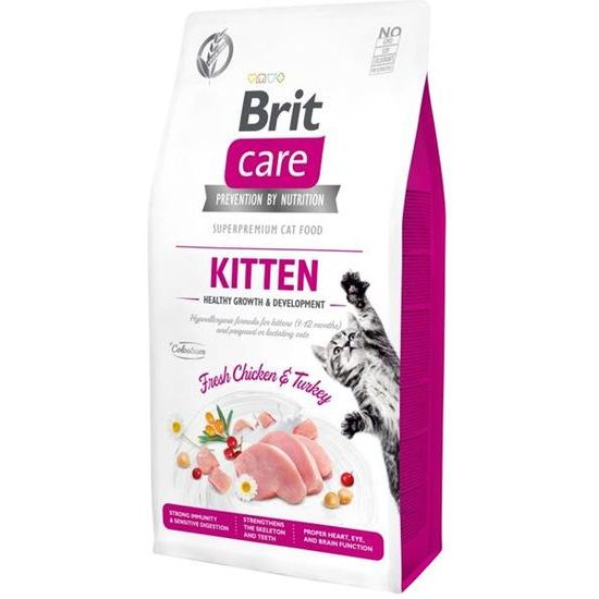Brit Care Cat Grain-Free Kitten Healthy Growth & Development Chicken+Turkey 7 kg
