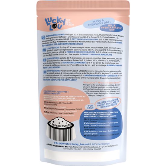 Lucky Lou Lifestage Adult s drůbežím a bažantím masem 125 g