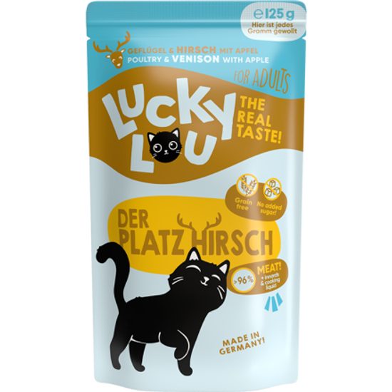 Lucky Lou Lifestage Adult s drůbežím a jelením masem 125 g