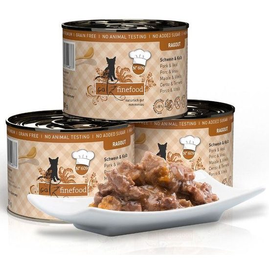 Catz finefood Konzerva CF Ragout No.609 s vepřovým a telecím masem 190 g