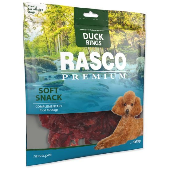 Rasco Premium Pochoutka kachna kroužky 500g