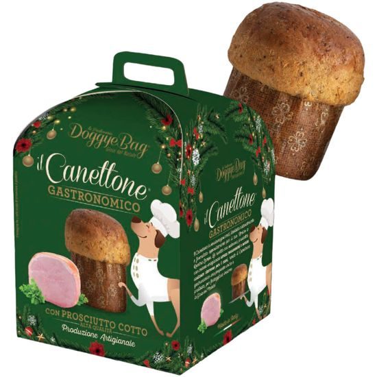 DoggyeBag Canettone Gastronomico Vánoční dezert s vařenou šunkou 125 g