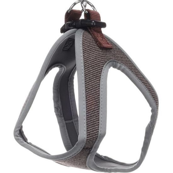 Flamingo Postroj textil Herbert tmavě hnědý L