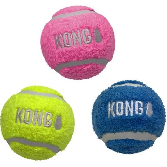 Kong Hračka tenis + plyš Sport® Softies Balls S 3 ks