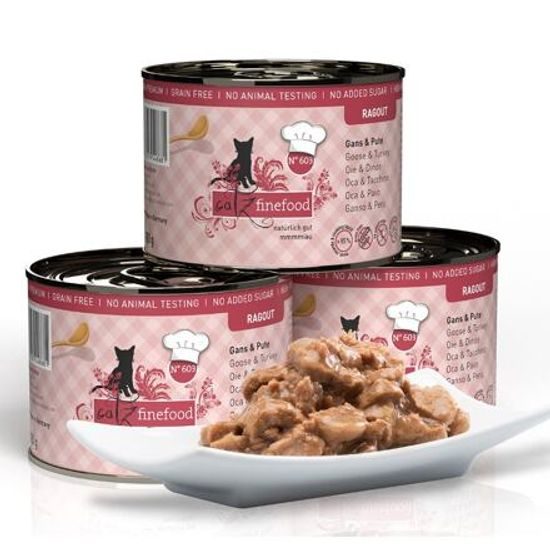 Catz finefood Konzerva CF Ragout No.603 s husím a krůtím masem 190 g