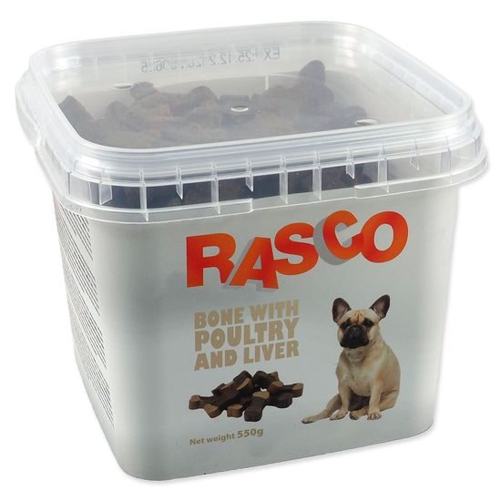 Rasco Pochoutka drůbeží kost s játry 2,5cm 550g