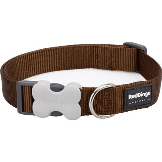Red Dingo Obojek 25 mm x 41-63 cm Hnědá