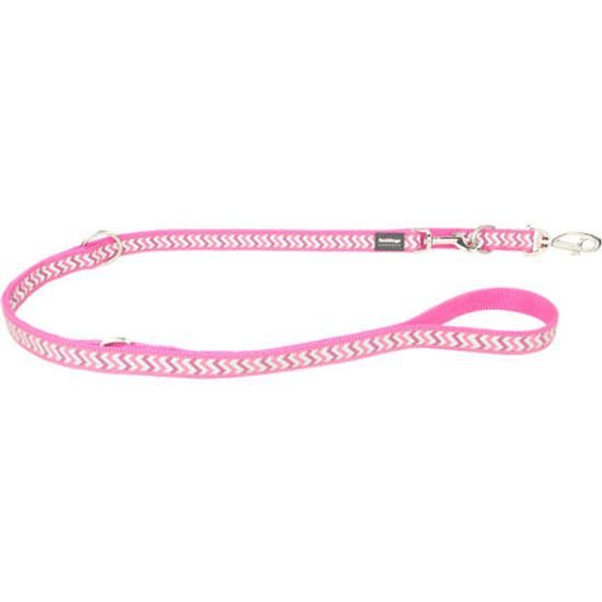 Red Dingo Vodítko přepínací 25 mm x 2 m Ziggy R Tmavě Růžová