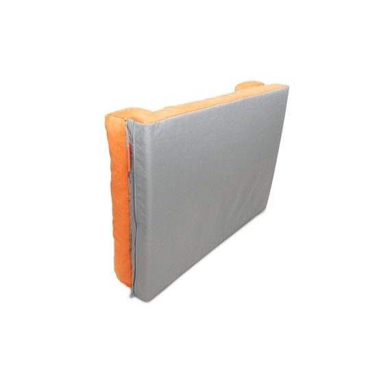 Aminela pelíšek s okrajem 120x80cm Half and Half oranžová/šedá