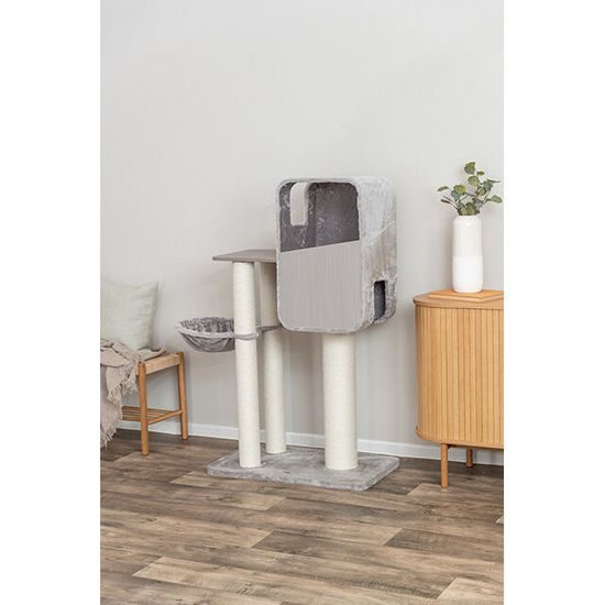 TRIXIE Škrabadlo MARINA, jeskyně, podesta, hamaka, 132 cm, šedá