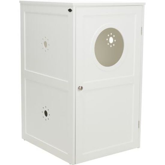Trixie XL domek na kočičí toaletu 2 poličky MDF 53x90x58cm bílá