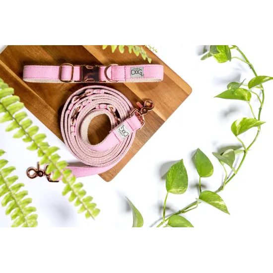 FUNKY DOG Konopné krátké vodítko pro psa 1,7 m světlé růžové