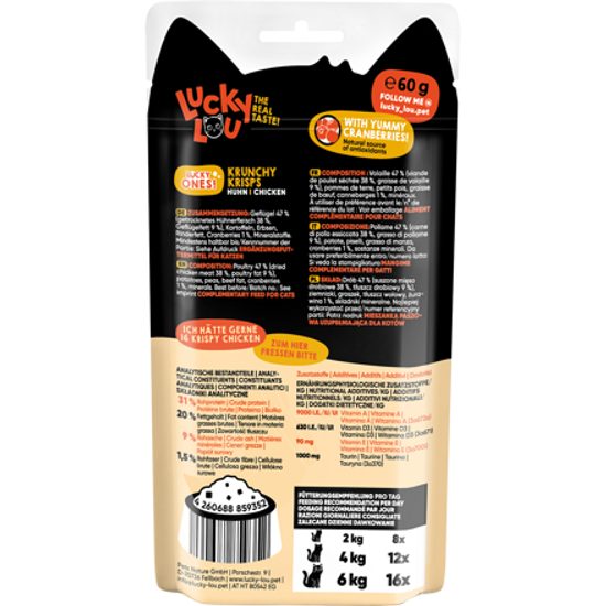 Lucky Lou Lucky Ones Krunchy Krisps Kuře 60 g