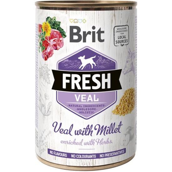 Brit Fresh konzerva Veal with Millet 400 g