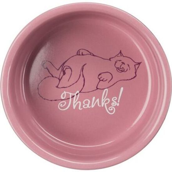 Trixie Keramická miska barevná s ležící kočkou 300ml/11cm