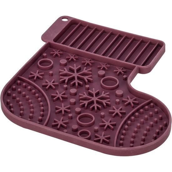 TRIXIE Xmas Lick'n'Snack Mat vánoční lízací podložka 20 cm bordó