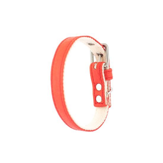 FUNKY DOG korálově Červený Piñatex obojek