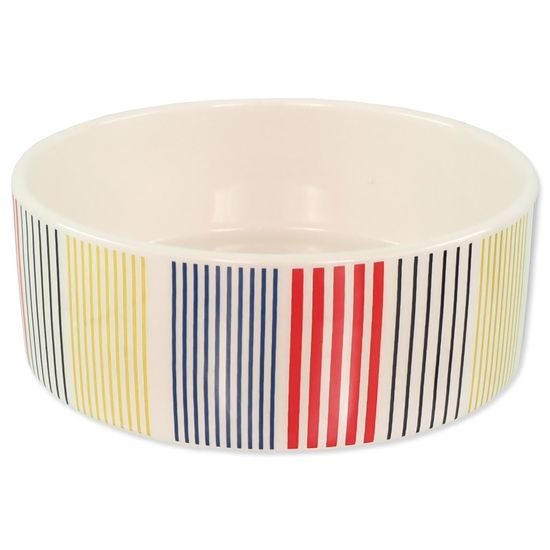 Dog fantasy Miska keramická barevné pruhy 16x6cm 770ml