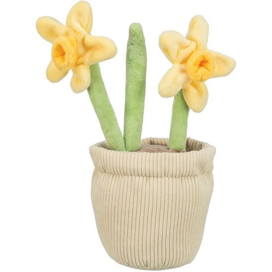Trixie Narcisy v květináči plyšová hračka pro psy 25 cm - LIMITOVANÁ NABÍDKA