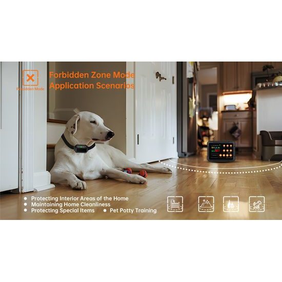 Patpet Výcvikový obojek a bezdrátový ohradník F900 PLUS