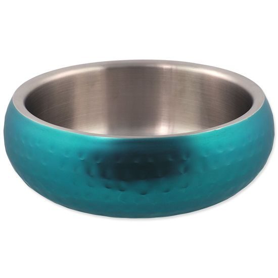 Dog fantasy Miska s dvojitou stěnou tyrkysová 16cm 800ml