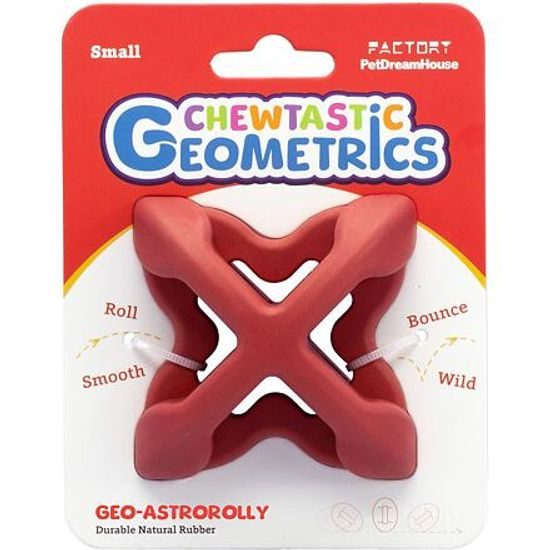 Petdreamhouse Chewtastic Geometrics Geo-AstroRolly – červená