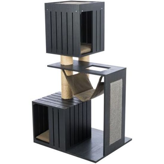 Trixie BE NORDIC škrabadlo FREIA 123cm 2xkukaň hammock antracit/písek