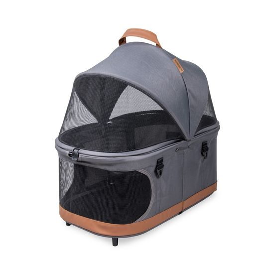 Wonderfold Pet Kočárek P2 pro psy 3v1 do 9kg (kočárek+autosedačka+přepravka) graphite grey