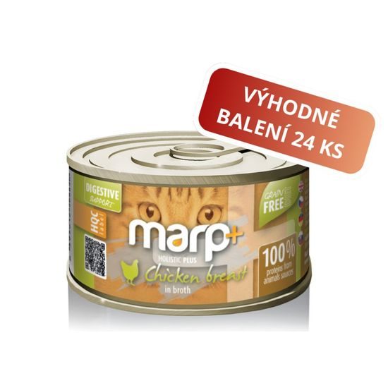 Marp Holistic Plus konzerva pro kočky Kuřecí prsa ve vývaru 24x70g