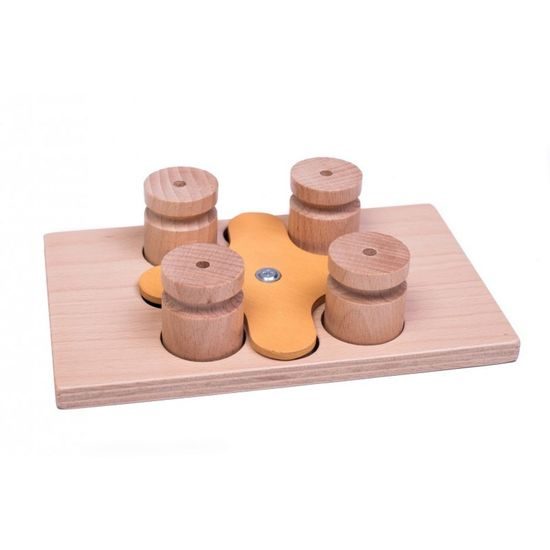 My Intelligent Pets Dřevěný hlavolam Playground - Modul 2H (pouze deska bez kloboučků a válečků)