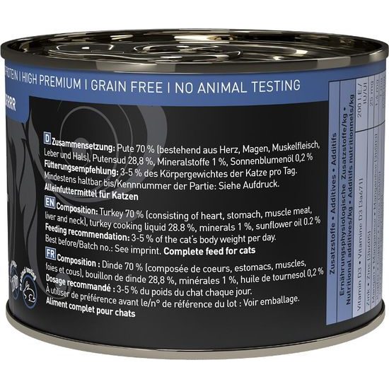 Catz finefood Konzerva CF Purr No.117 s krůtím masem 200 g