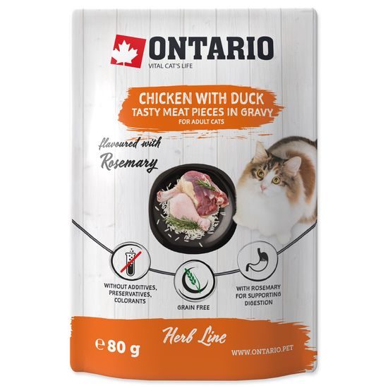 Ontario Kapsička kuře a kachna v omáčce 80g