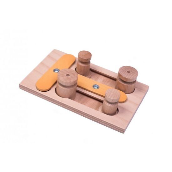 My Intelligent Pets Dřevěný hlavolam Playground - Modul 2F (pouze deska bez kloboučků a válečků)