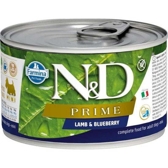 N&D PRIME Dog konzerva Lamb & Blueberry Mini 140 g