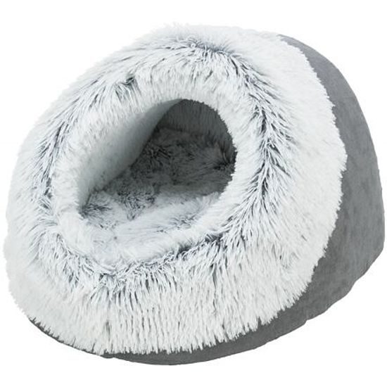 Trixie Jeskyně HARVEY 35x 26x 41cm plyš s dlouhým vlasem šedá