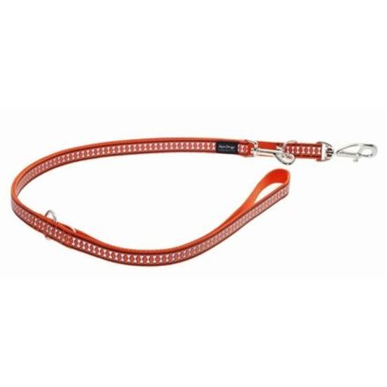 Red Dingo Vodítko přepínací 20 mm x 2 m Bones Rfx Oranžová