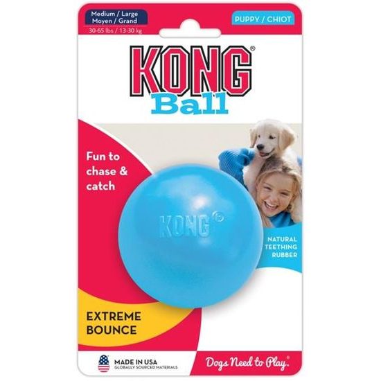 KONG Hračka guma Puppy Ball w/Hole M/L