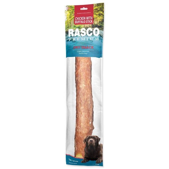 Rasco Premium Pochoutka buvolí kůže obalená kuřecím, tyčinky 41cm 170g