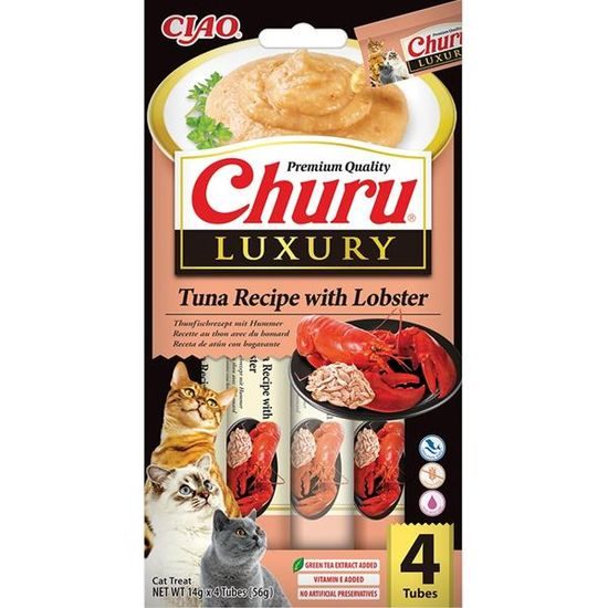 Inaba Churu Cat Luxury tuňák s humrem 4x14g