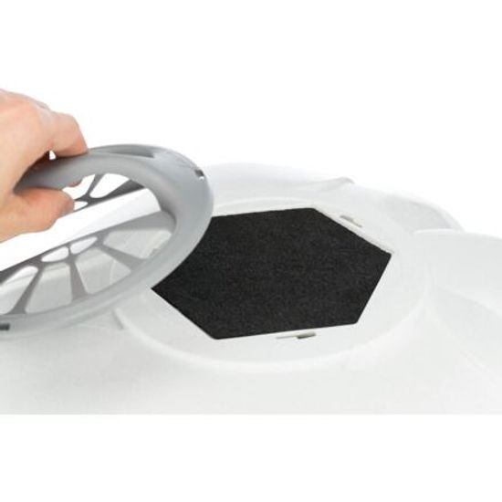 Trixie Rohové kryté WC MARO s filtrem a dvířky 60x43x52cm světlešedá/granitová