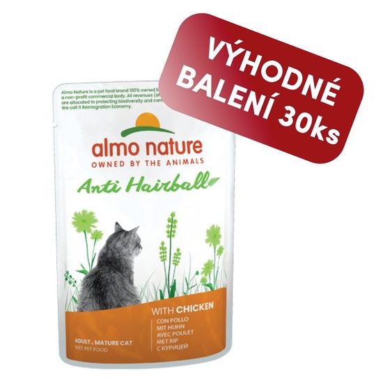 Almo Nature Holistic Anti Hairball s kuřecím 70g výhodné balení 30ks