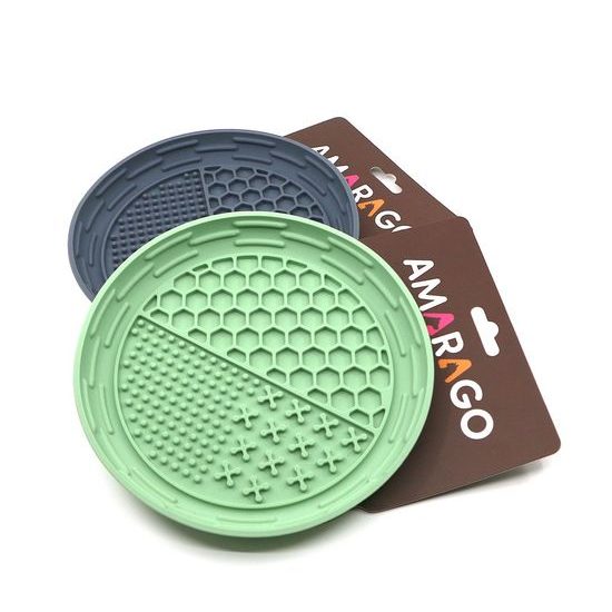 Amarago lízací podložka kulatá miska zelená