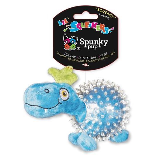 Spunky Pup Dinosaurus v průhledném míčku 17cm