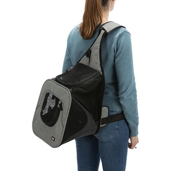 Trixie Nylonový batoh SAVINA klokanka 30x26x33cm černo-šedý (max 10kg)