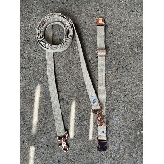 FUNKY DOG Konopné vodítko 3 m | Minimalistický design & růžové zlato