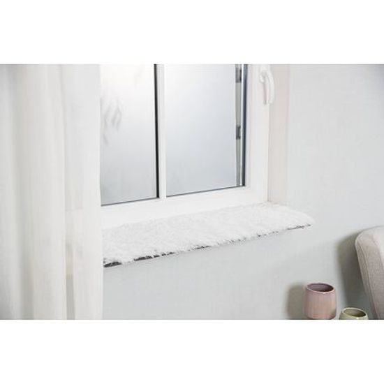 Trixie HARVEY hebká podložka na okenní parapet 90x28cm bílá-černá