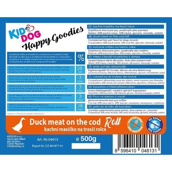 KidDog kachní masíčko na tresčí rolce 500 g