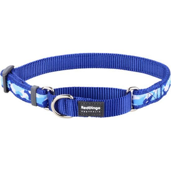Red Dingo Obojek polostahovací 15 mm x 26-40 cm Camouflage Navy