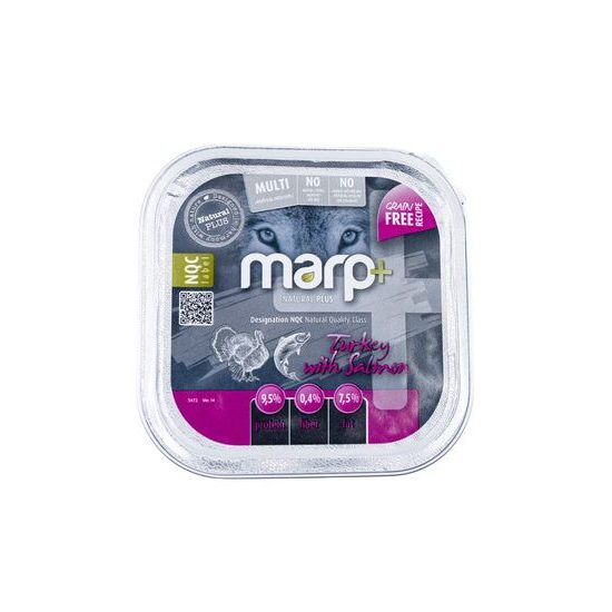 Marp Natural Plus vanička pro psy krůtí s lososem 12x150g
