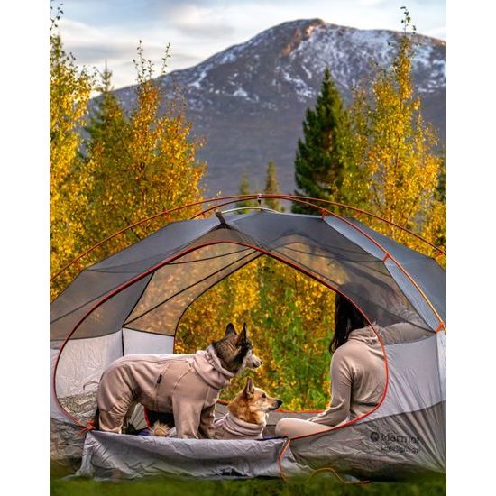 Non-stop dogwear Celotělová mikina Trail quest fleece overall dog jacket béžová